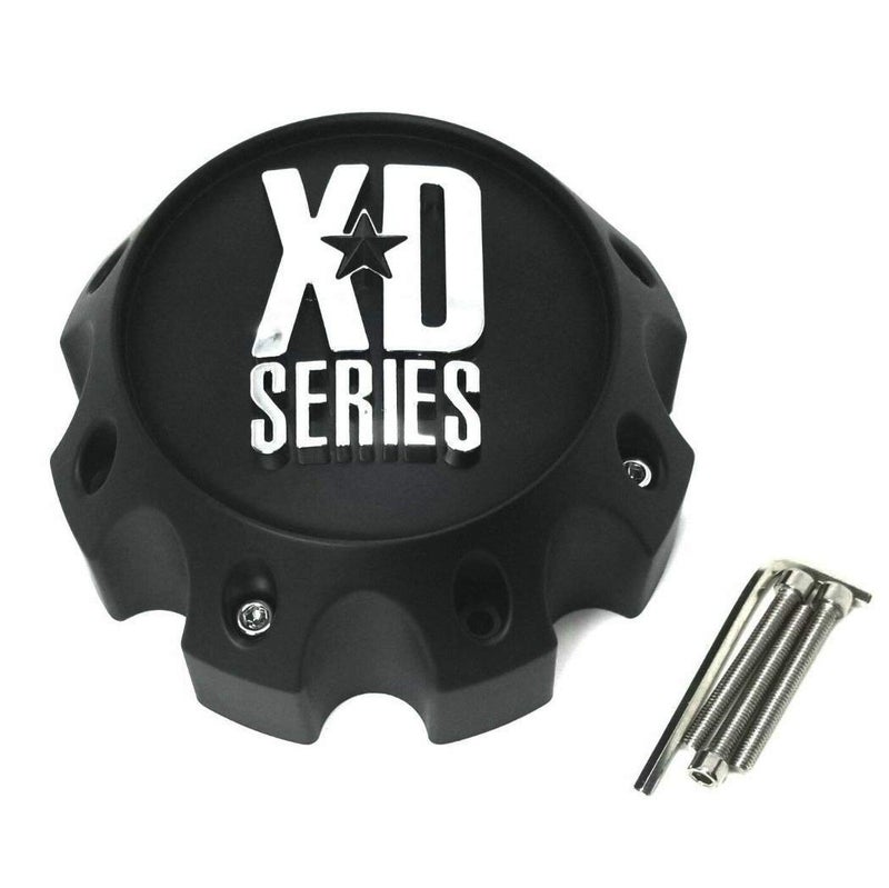KMC XD Series by KMC Wheels KMC XD Series 441 796 797 798 800 801 8 Lug Matte Flat Black Center Cap 1079L170-MB-8LUG - Image 1